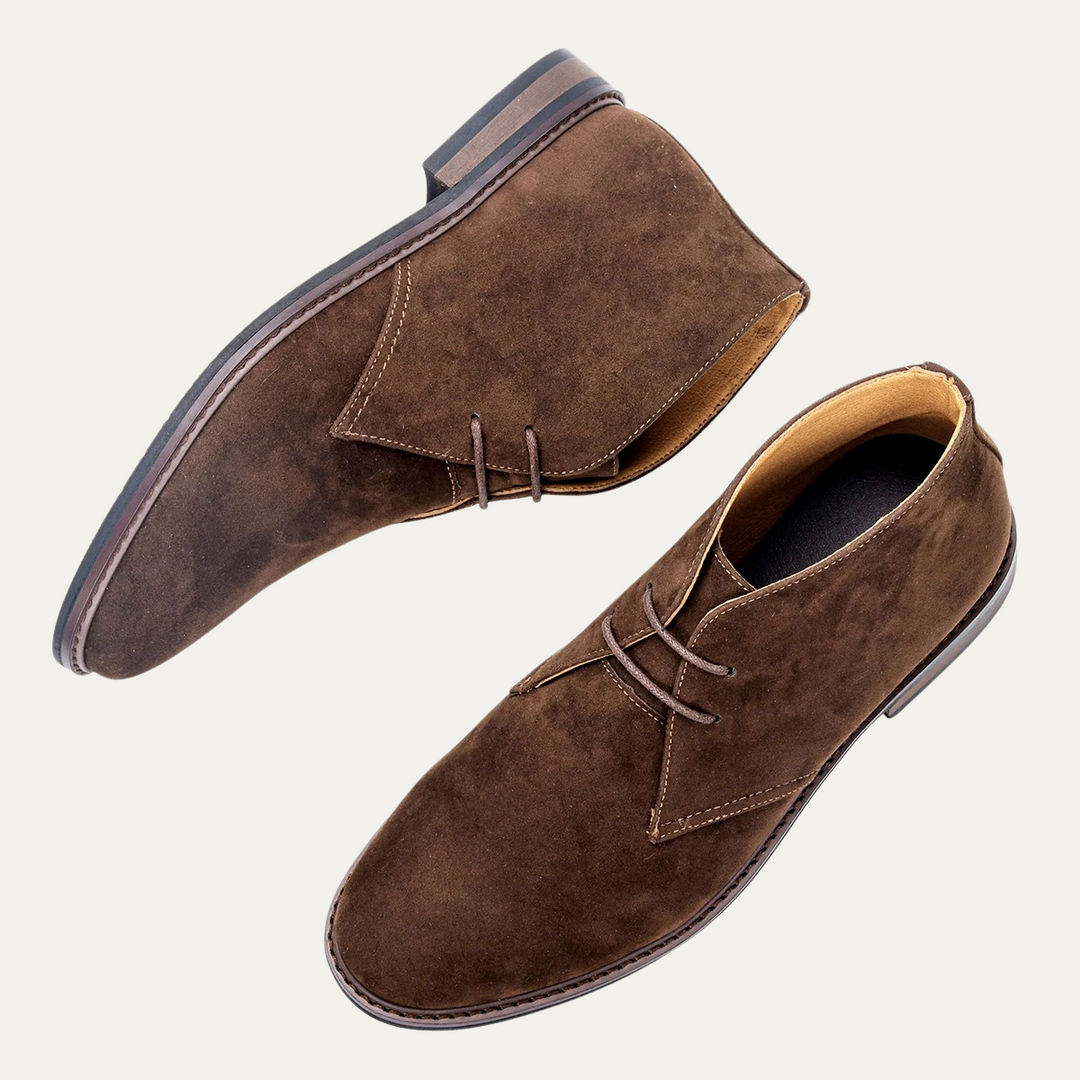 Mens Lace-Up Suede Boots Classic Style