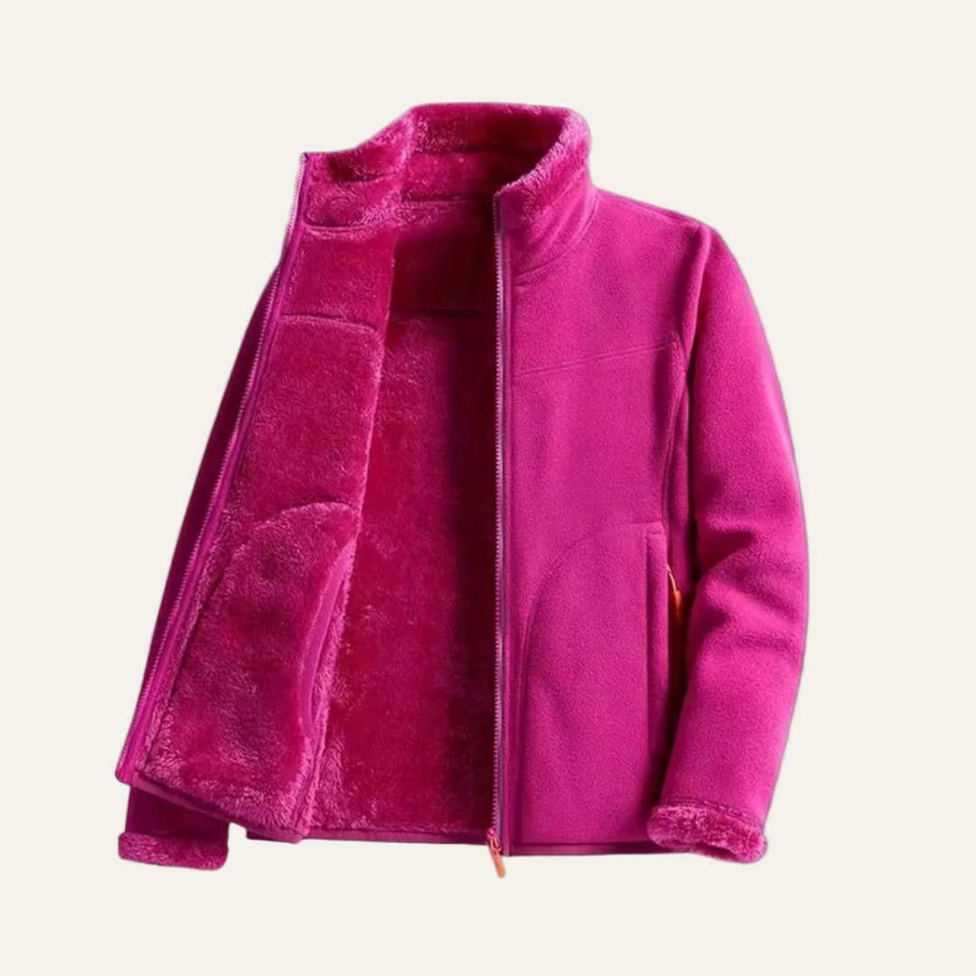 Womens Fleece Jacket Soft Zip Front