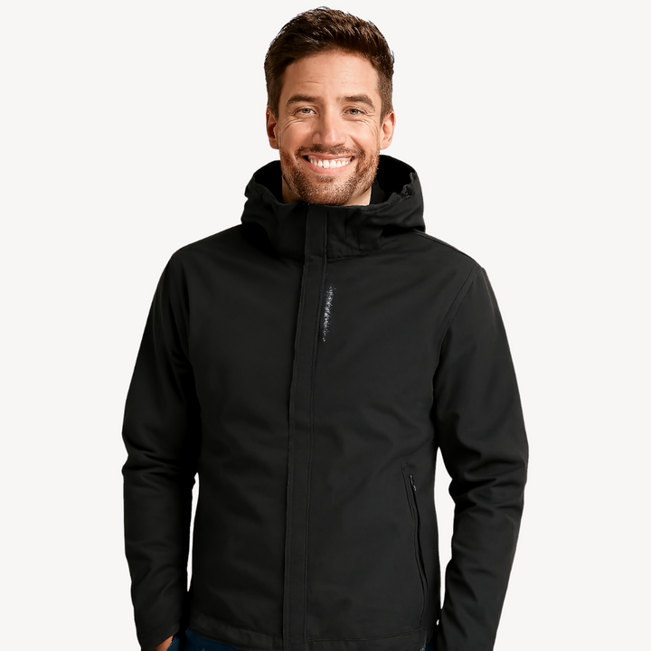Mens Hoodie Water-Resistant Zip Front - BritishMode