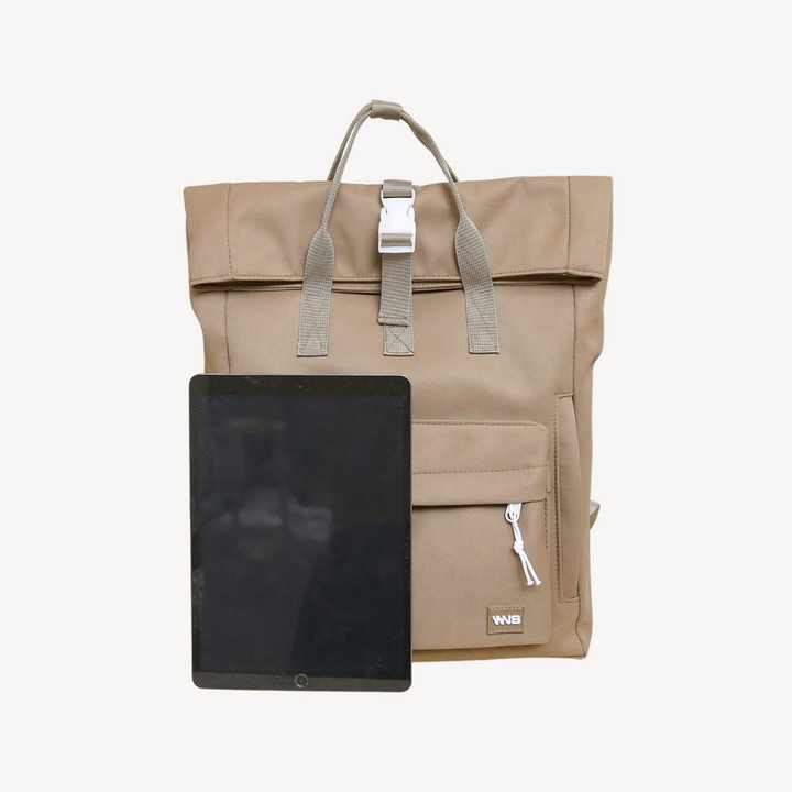 Womens Roll Top Backpack Polyester Durable