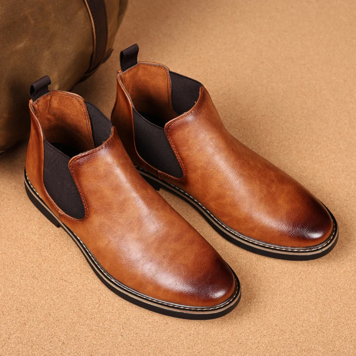 Mens Leather Chelsea Boots Elegant Style