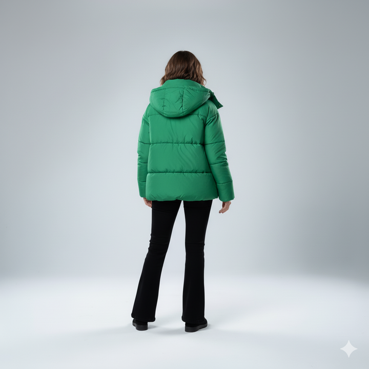 Womens Quilted Padded Jacket Oversized Hooded Winter Coat