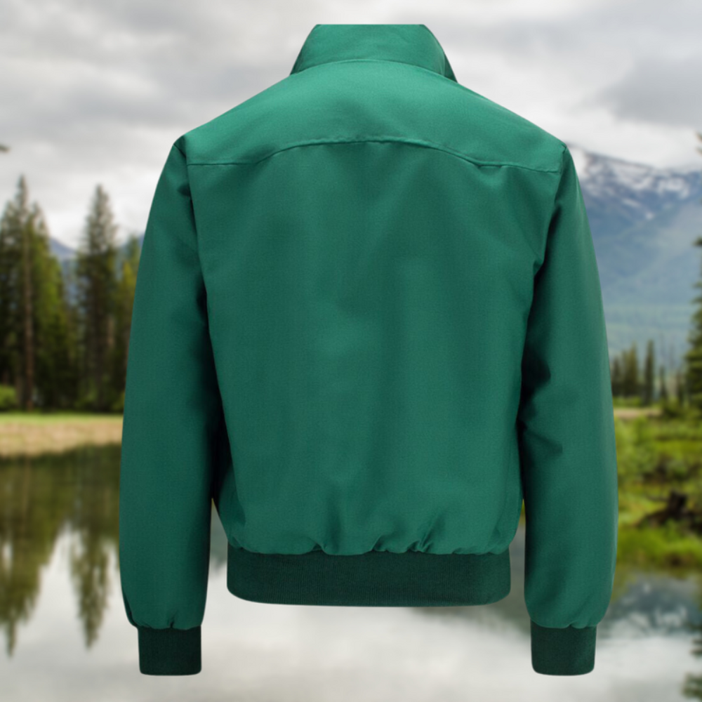 Mens Harrington Jacket Zip Front Classic Fit