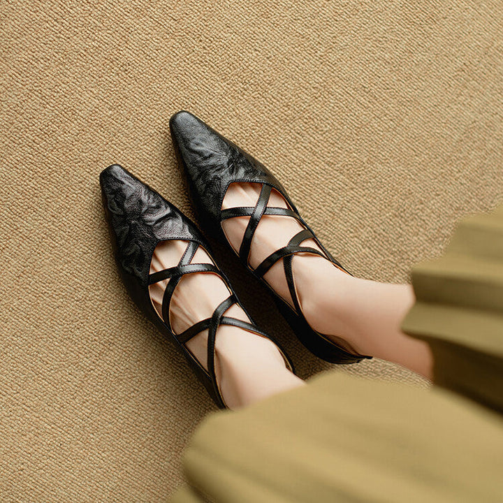 Womens Genuine Leather Heels Classic Fit