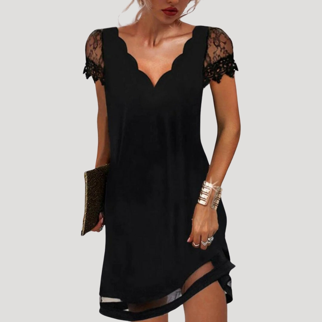 Womens Party Dress with Fitted Silhouette - BritishMode