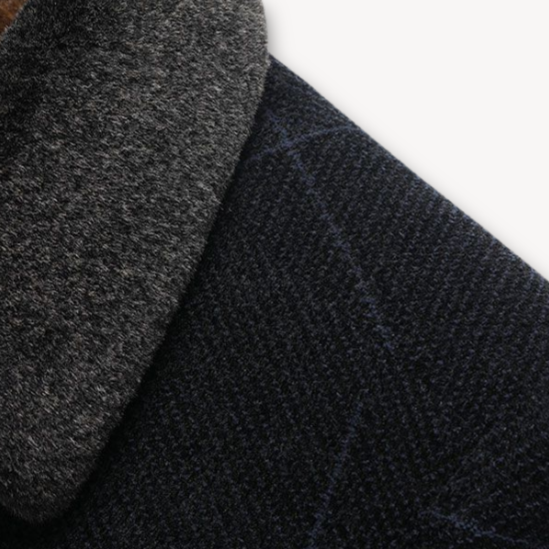 Mens Wool Blend Jacket Fur Lined Warm Outerwear