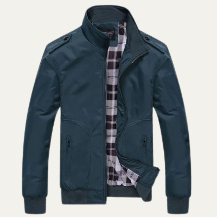 Mens Lightweight Bomber Jacket with Stand Collar