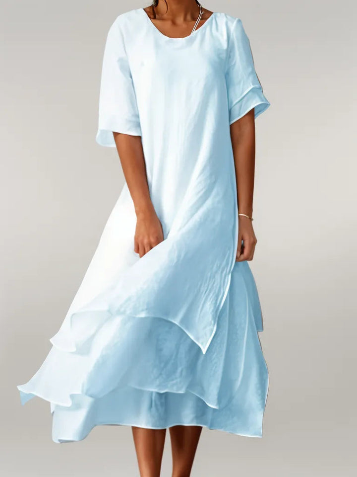 Womens Midi Dress Cotton Comfortable Fit