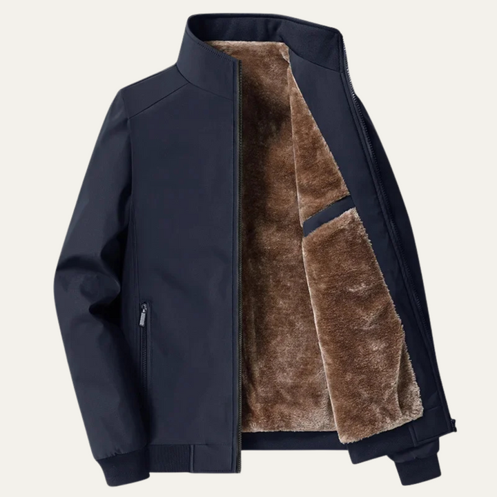 Mens Jacket with Fleece Lining Elegant Warm Fit