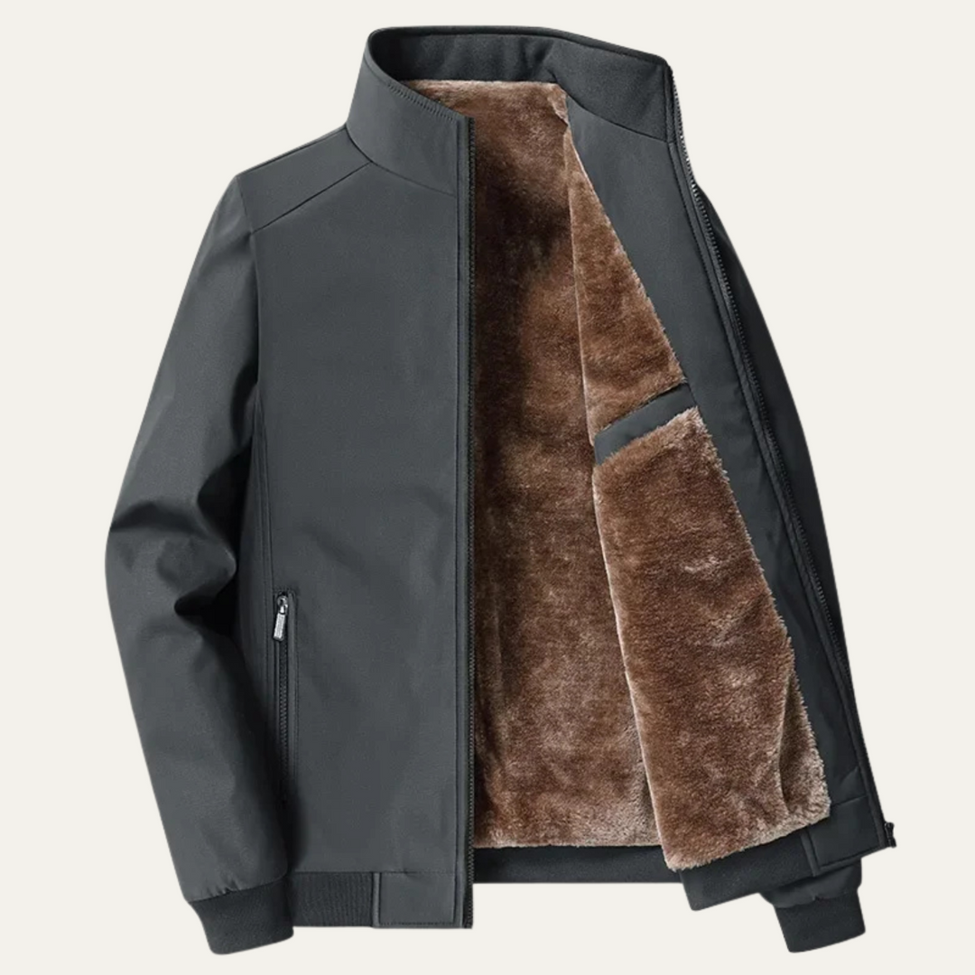 Mens Jacket with Fleece Lining Elegant Warm Fit