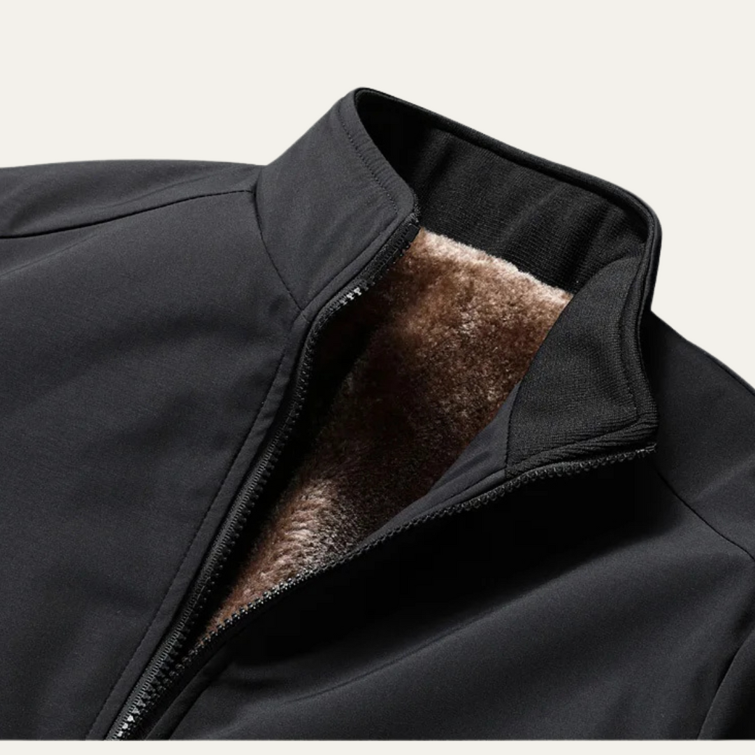 Mens Jacket with Fleece Lining Elegant Warm Fit