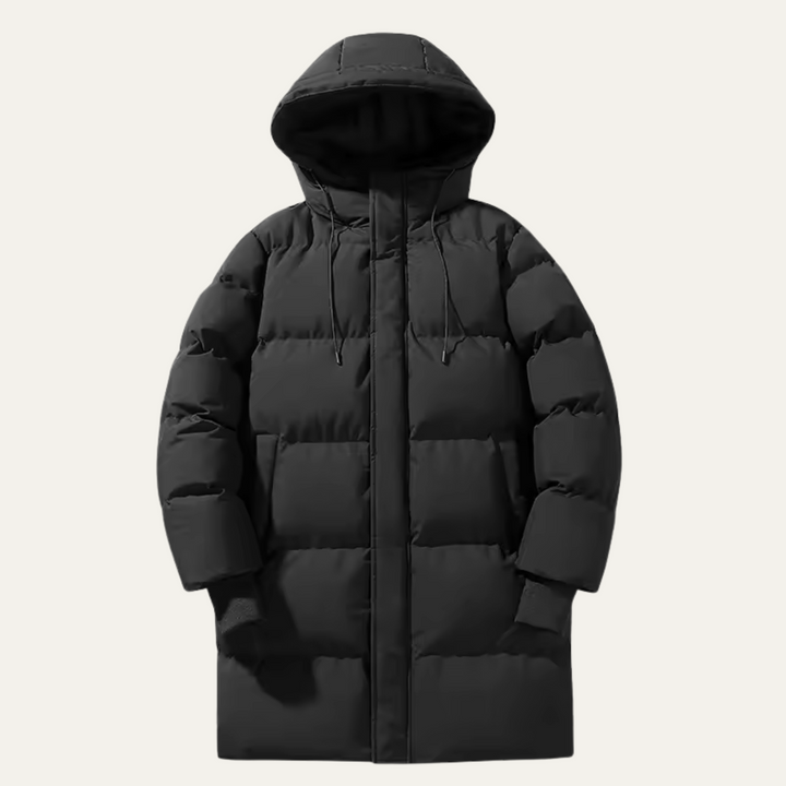 Mens Waterproof Puffer Parka Long Hooded - BritishMode