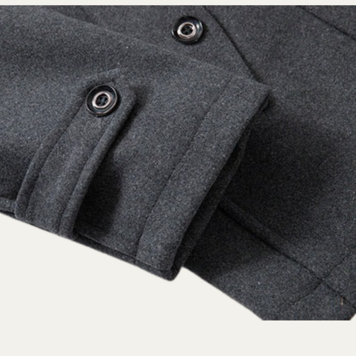 Mens Wool Blend Double Layer Coat Classic Fit