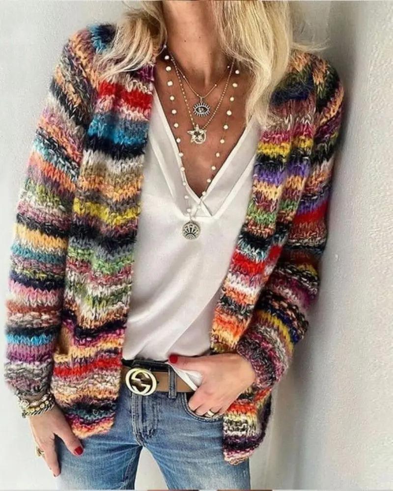 Womens Knit Cardigan Sweater Soft Cozy Fit - BritishMode