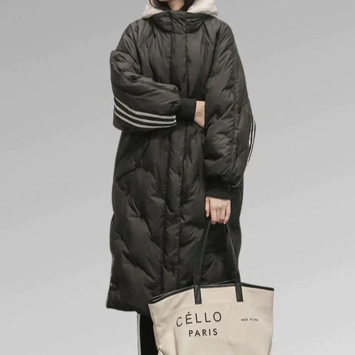 Womens Long Quilted Winter Coat Insulated Warm Fit