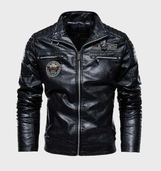 Mens Leather Jacket Classic Fit Timeless Style