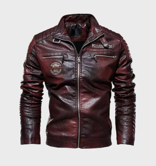 Mens Leather Jacket Classic Fit Timeless Style