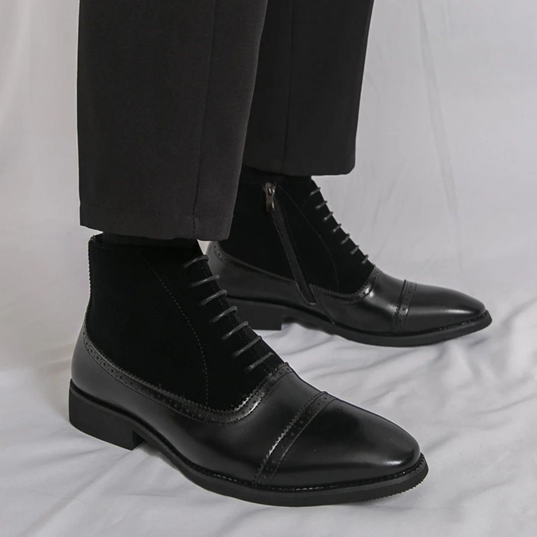 Mens Formal Chelsea Leather Boots Elegant Style