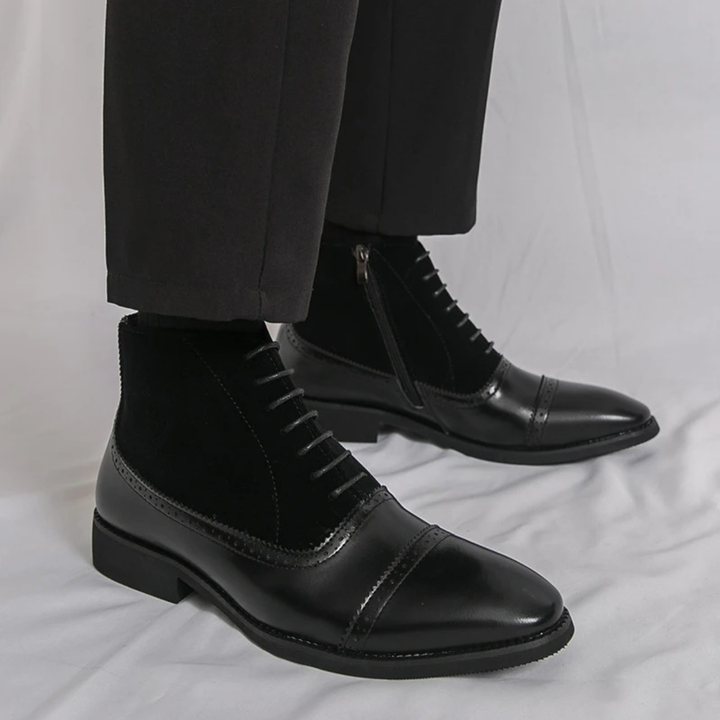 Mens Formal Chelsea Leather Boots Elegant Style