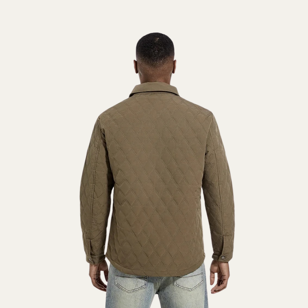 Mens Quilted Jacket Lightweight Casual Fit