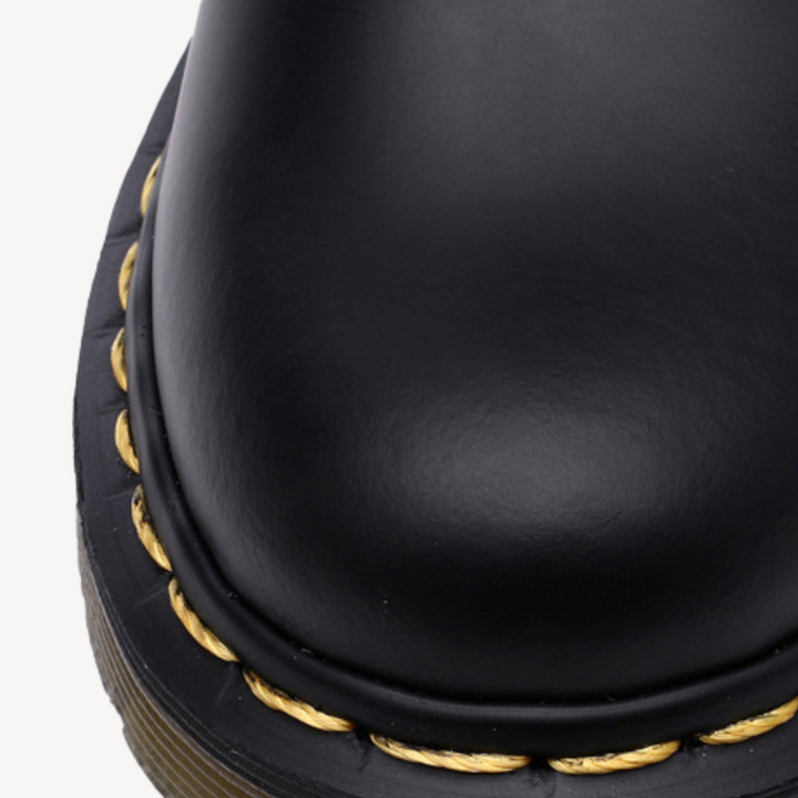 Unisex Leather Combat Boots Durable Lace-Up Ankle