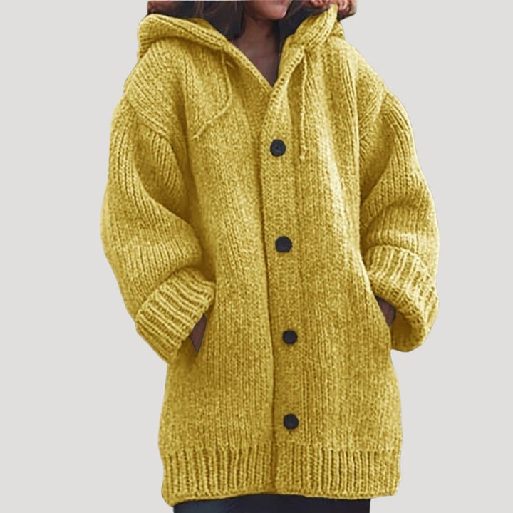 Womens Hooded Cardigan Sweater Soft Relaxed Fit