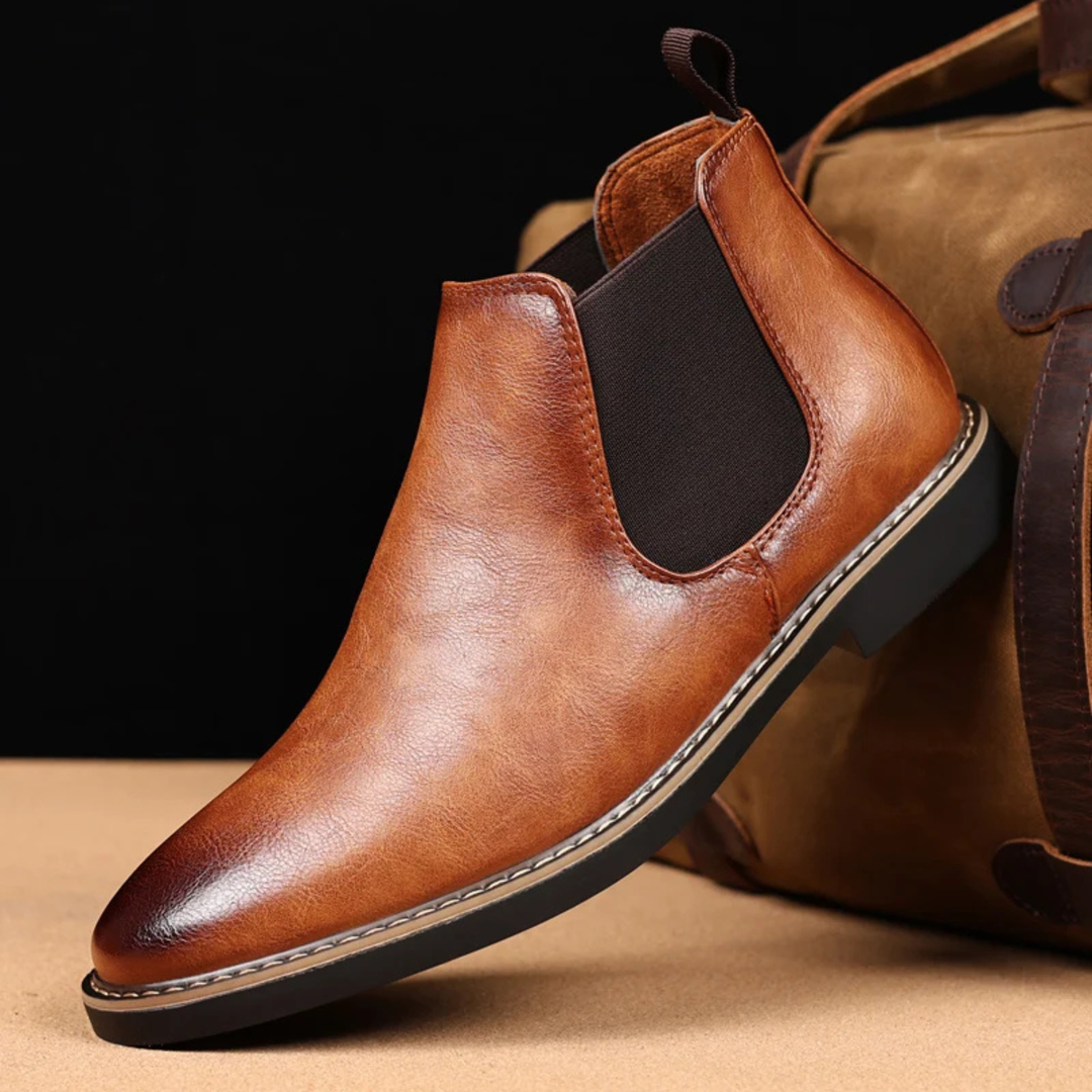 Mens Leather Chelsea Boots Elegant Style