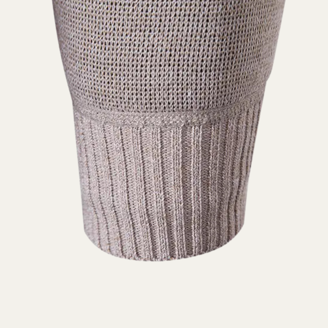 Mens Knit Cardigan High Neck Zip-Up Winter Style