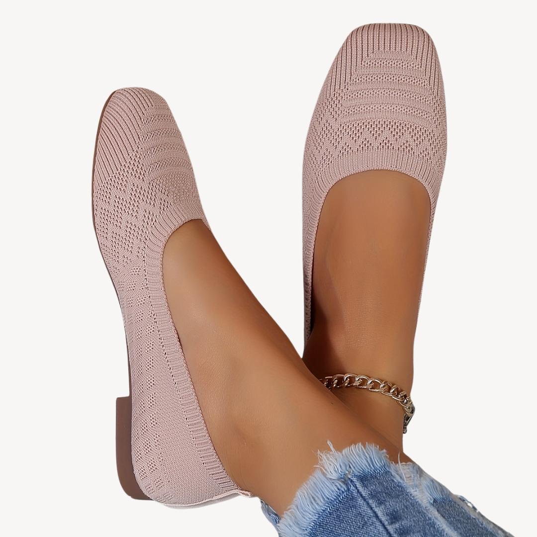 Womens Orthopedic Flats Square Toe Comfortable Fit
