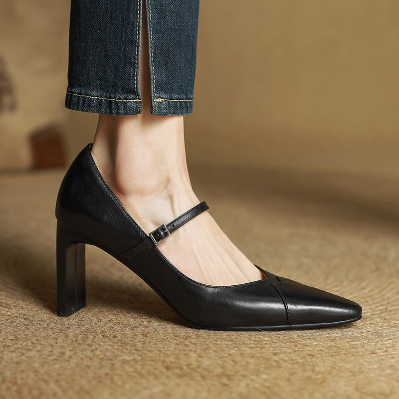 Womens Heels Genuine Leather Classic Fit