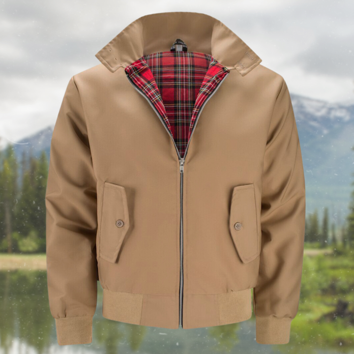 Mens Harrington Jacket Zip Front Classic Fit