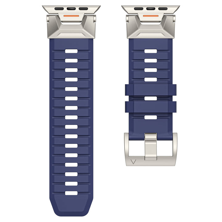 Unisex Apple Watch Strap Rubber Leather Hybrid Adjustable