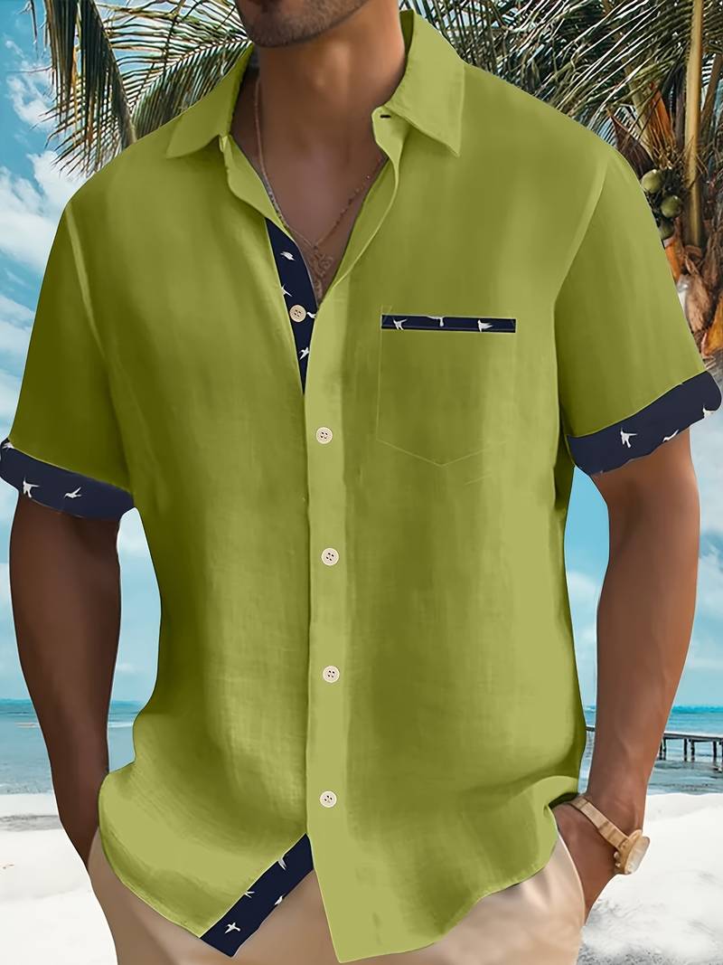 Mens Button-Up Shirt Casual Fit - BritishMode