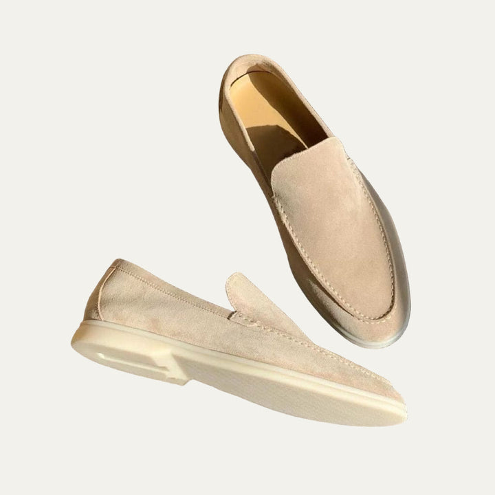 Mens Suede Platform Loafers Slip-On Modern Style - BritishMode