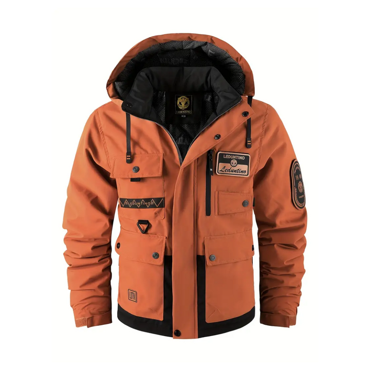 Mens Outdoor Jacket Padded Removable Hood - BritishMode