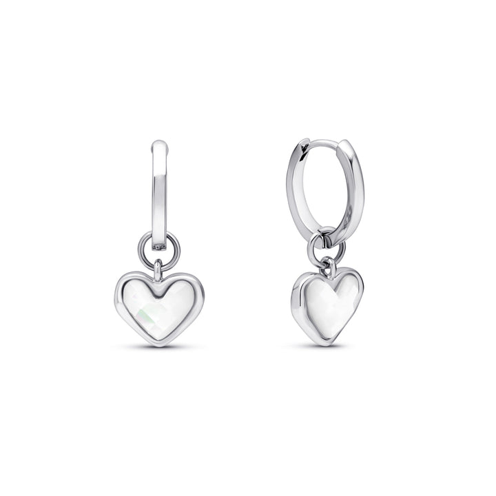 Womens Quartz Heart-Shaped Earrings - BritishMode