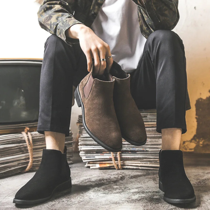 Mens Chelsea Boots Suede Ankle Smart Design
