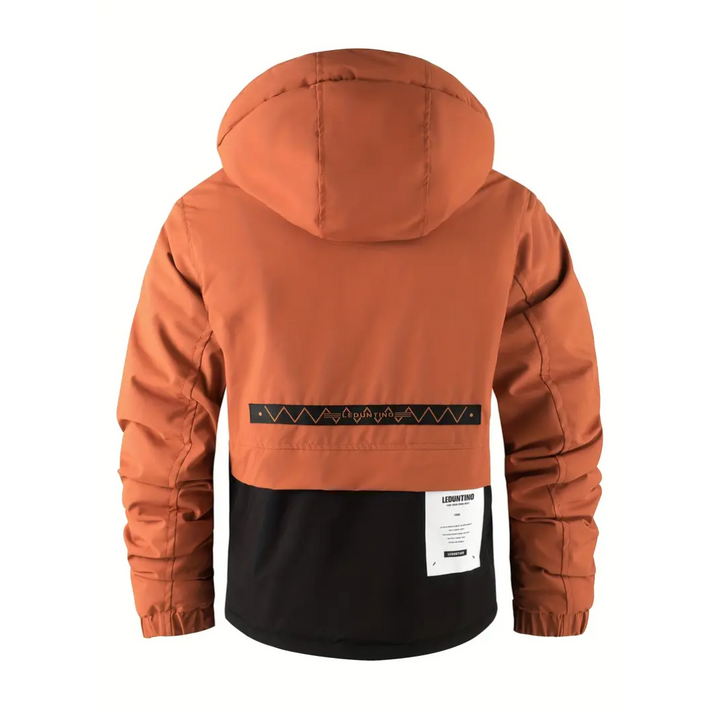 Mens Outdoor Jacket Padded Removable Hood