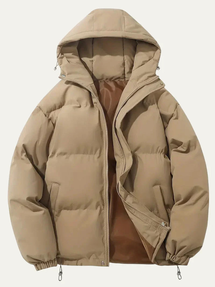 Mens Insulated Puffer Jacket with Hooded Design