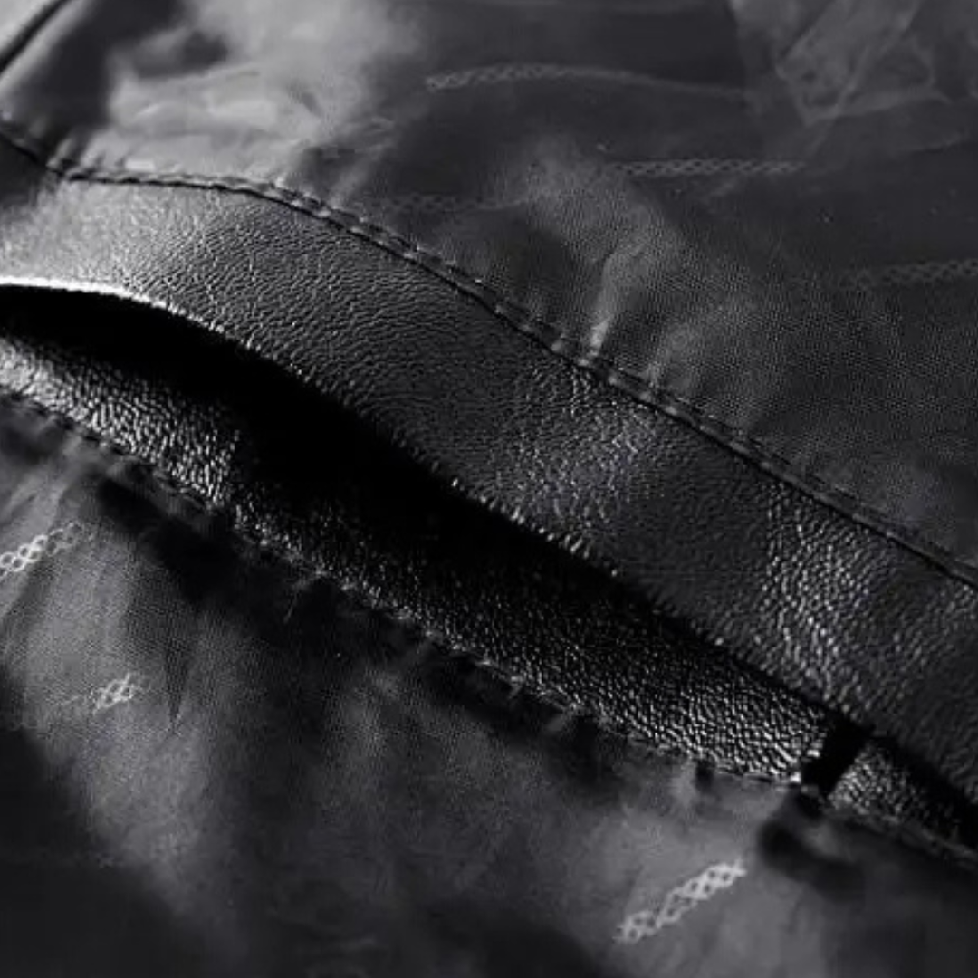 Mens Leather Blazer Slim Fit Business Jacket