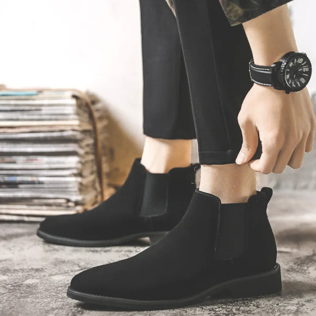 Mens Chelsea Boots Suede Ankle Smart Design
