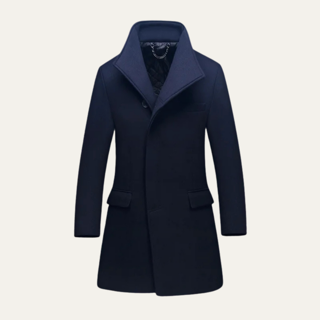 Mens Single-Breasted Winter Jacket Elegant Fit - BritishMode