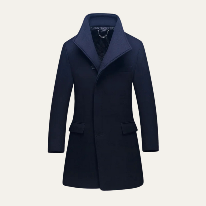 Mens Single-Breasted Winter Jacket Elegant Fit - BritishMode
