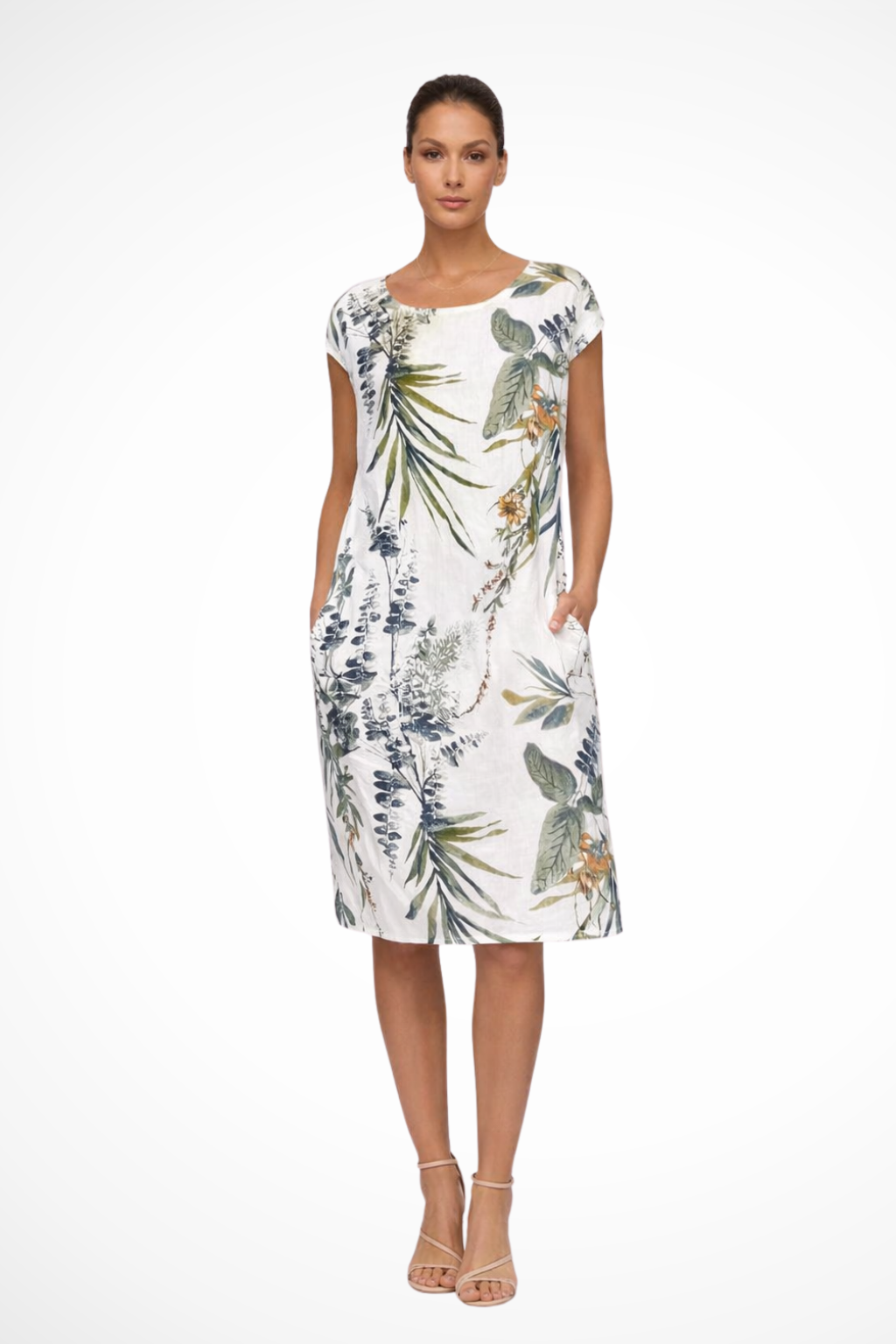 Womens Summer Dress with Floral Print and Lightweight Fabric - BritishMode