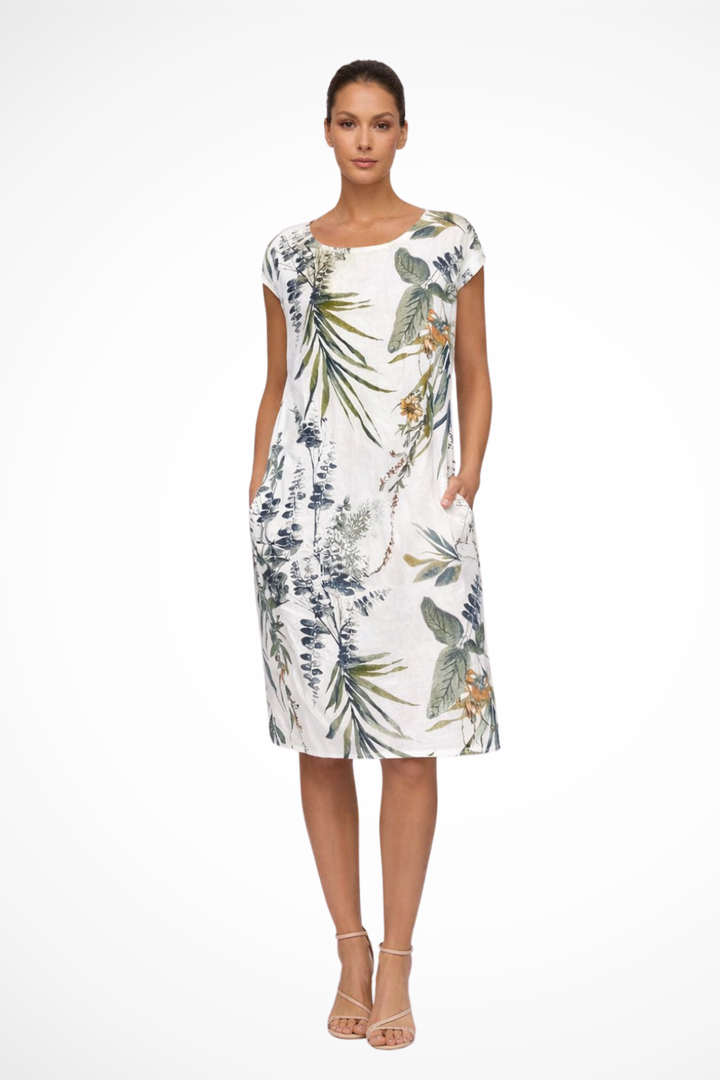 Womens Summer Dress with Floral Print and Lightweight Fabric - BritishMode