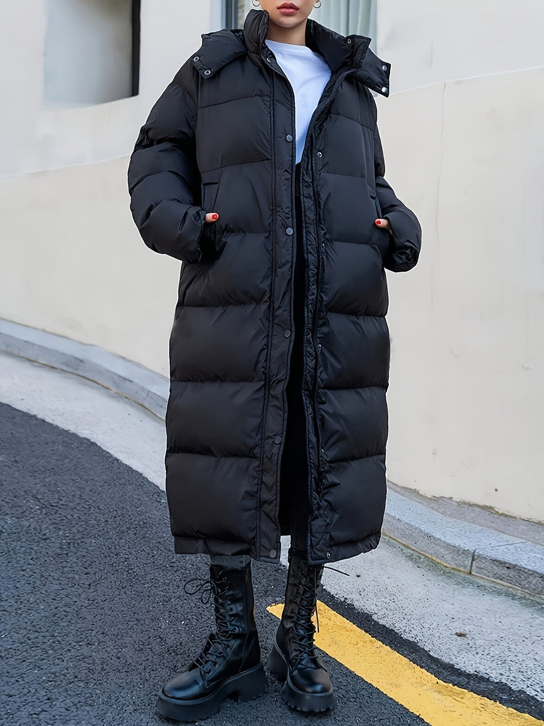 Womens Puffer Coat Insulated Hooded Warm Fit - BritishMode