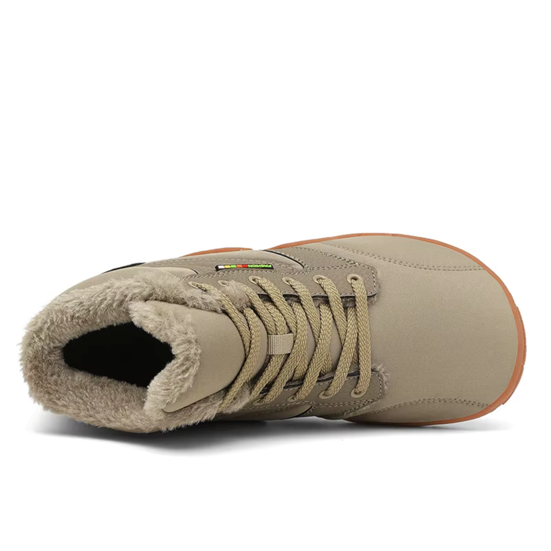 Mens Waterproof Winter Sneakers with Lining and Anti-Slip Sole