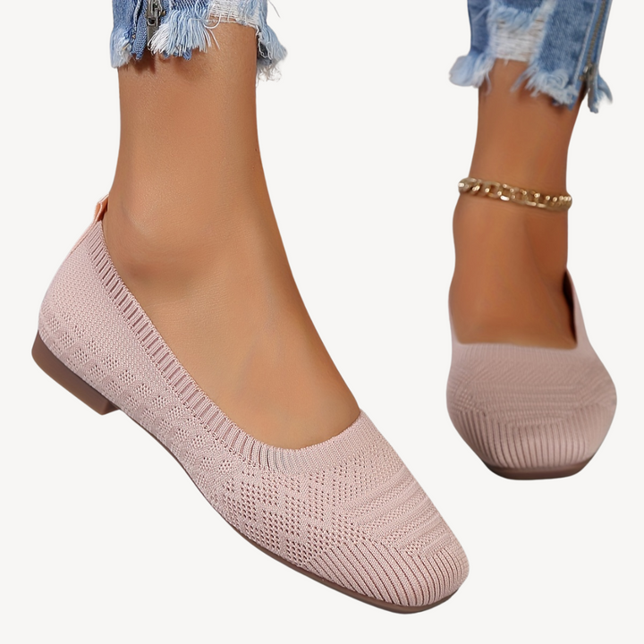 Womens Orthopedic Flats Square Toe Comfortable Fit