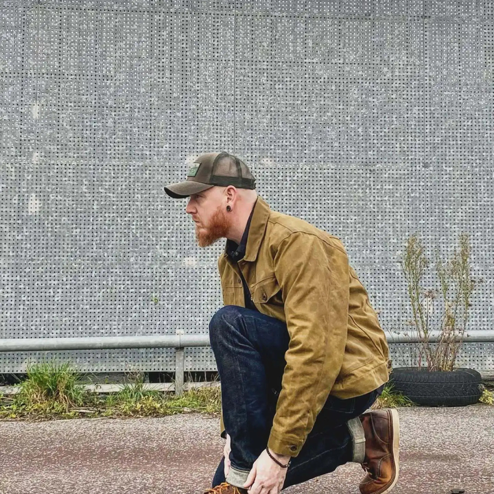 Mens Canvas Jacket Retro Ranch Style