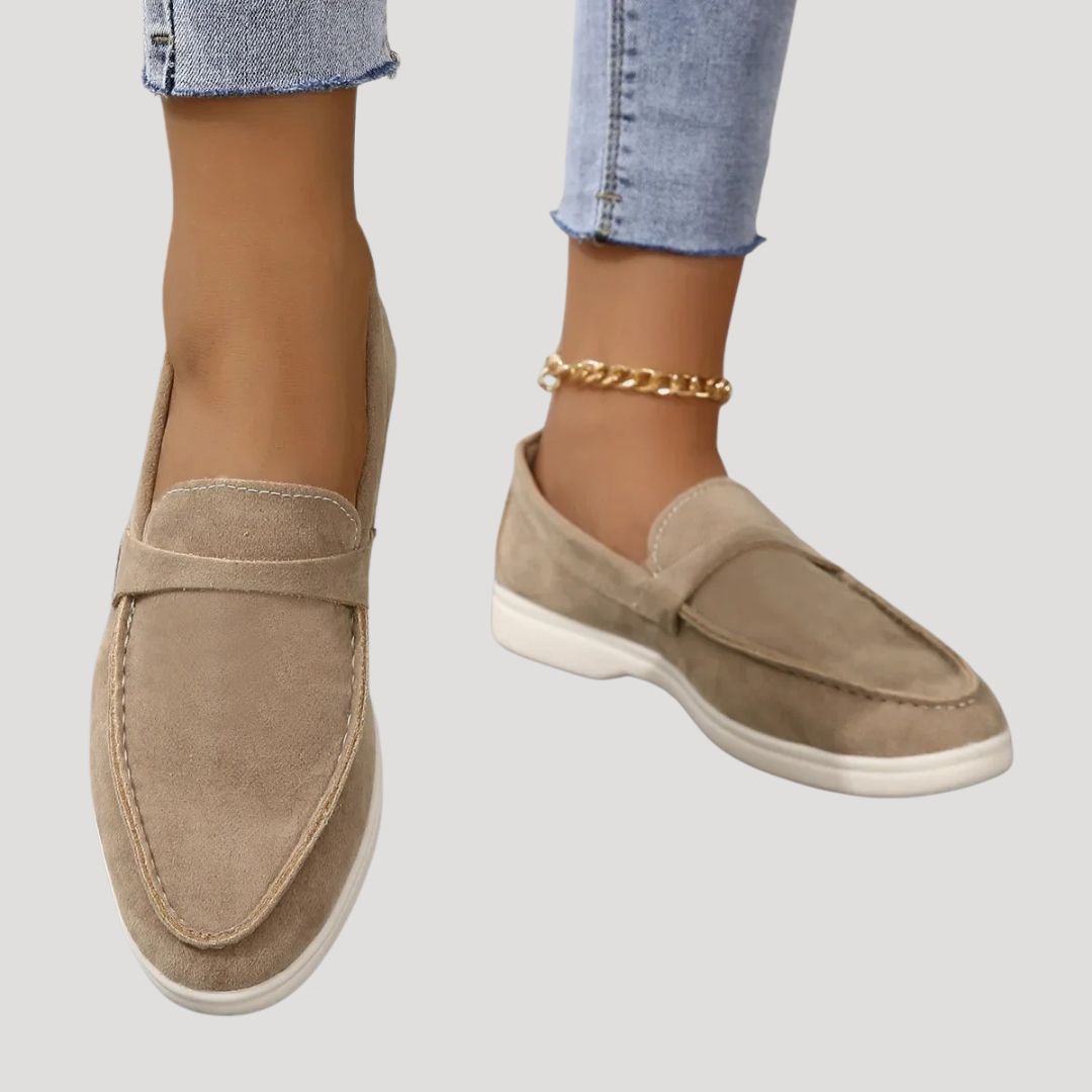 Womens Slip-On Shoes Soft Leather - BritishMode